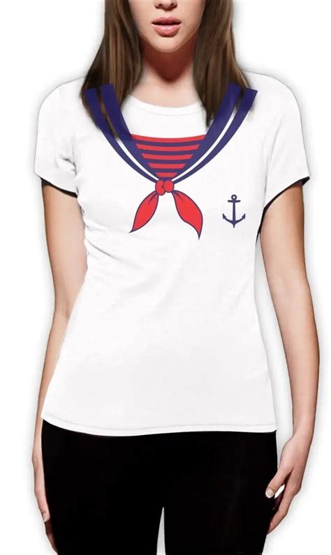 Bachelorette Party Sailor Girl Women T Shirt Halloween Matching Couples Punk T Shirt Fashion