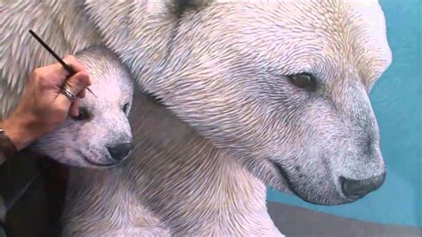Hyper Realistic Polar Bear Painting Amazing Video Youtube