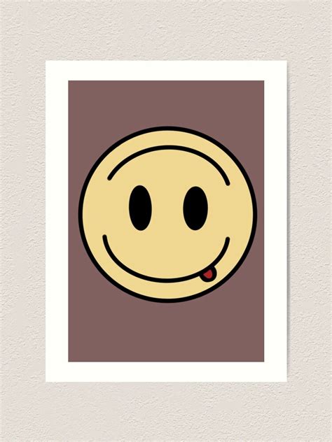 Smiley Face Art Print By Theletterv Redbubble