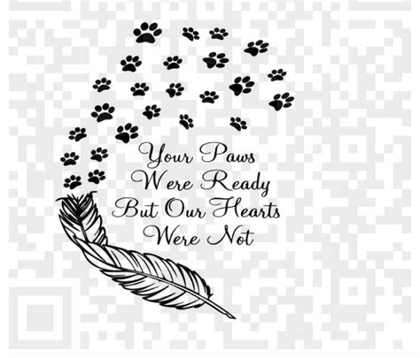 Your paws were ready but our hearts were not PNG, Your wings were ready but our hearts were not 