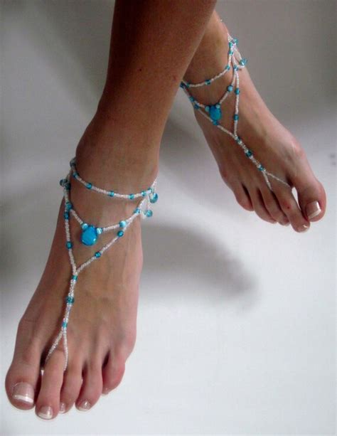 beaded barefoot sandals shoeless foot jewelry by by baresandals