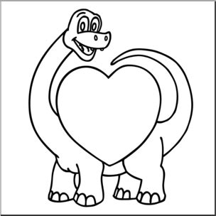 Here are the free dinosaur coloring pages to print that your kid will enjoy coloring. Clip Art: Valentine Dinosaur B&W I abcteach.com | abcteach