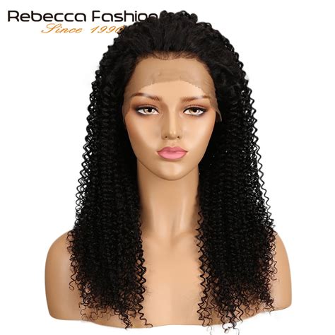 Rebecca Kinky Curly Lace Front Human Hair Wigs For Black Women Peruvian