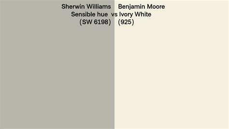 Sherwin Williams Sensible Hue SW 6198 Vs Benjamin Moore Ivory White