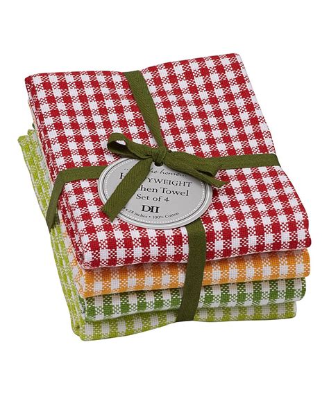Design Imports Pea Patch Heavyweight Dish Towel Set Of Four Dish