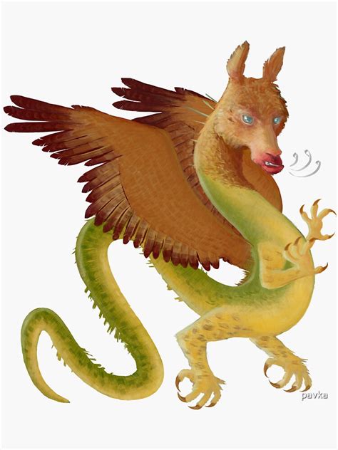 Amaru Andean Dragon Sticker For Sale By Pavka Redbubble