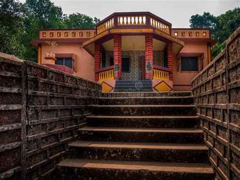 Indian House With Traditional Roof Design At Coastal Side Of