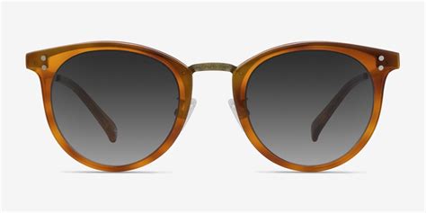 Sun Nostalgia Round Cinnamon Prescription Sunglasses For Women