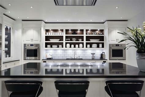Beautiful Modern White And Black Kitchen Design Luxury Kitchens