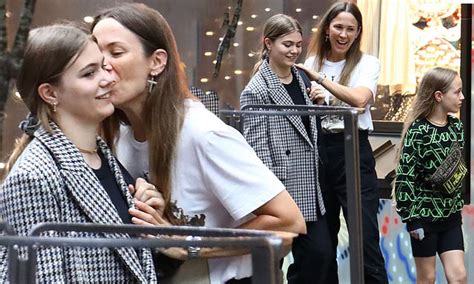 Bec Hewitt Gives Her Daughter Mia 15 A Kiss On The Cheek Ahead Of Work At Christian Dior In