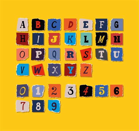 Ransom Note Alphabet Font Image 4959384 Vector Art At Vecteezy