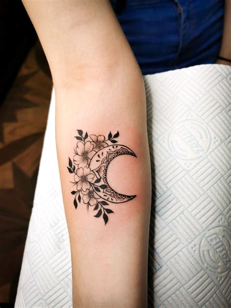 Mandala Moon Tattoo Wrist Tattoos Girls Forearm Tattoo Women Small