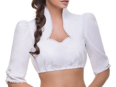 dirndl blouse monic b227 white