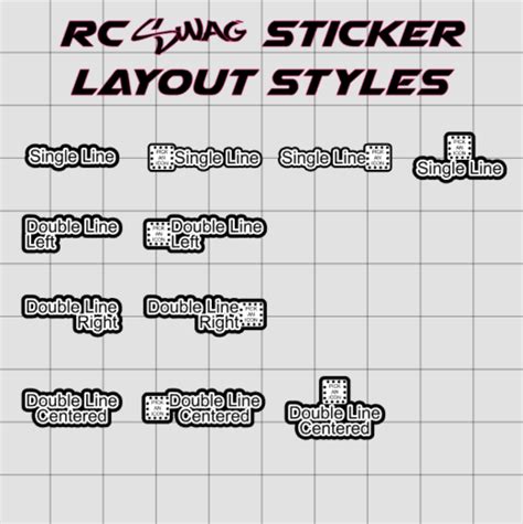 Name Sticker Alignment Options Rc Swag Stickers T Shirts Hoodies