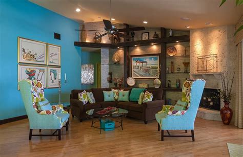 Creating A Contemporary Space Brown And Aqua Living Room Ideas