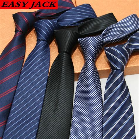 Jacquard Stripe Yellow Plaid Pink Skinny Ties For Men Wedding Tie Slim