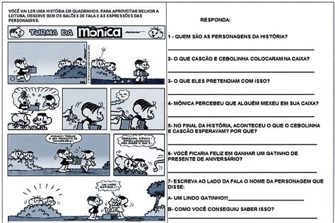 Interpretação De Texto 6 Ano Tirinhas