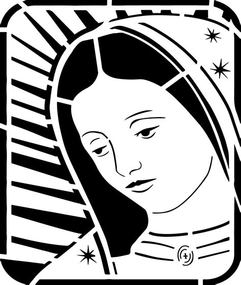 Virgen De Guadalupe Face Stencil For Airbrushing T Shirts Etsy Canada