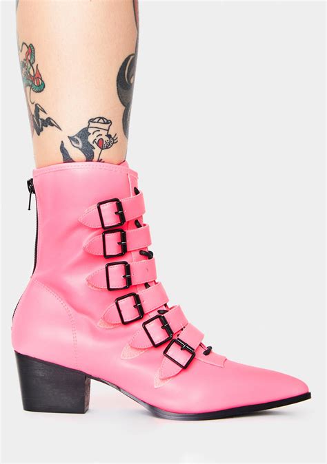 Strange Cvlt Pink Coven Boots Dolls Kill