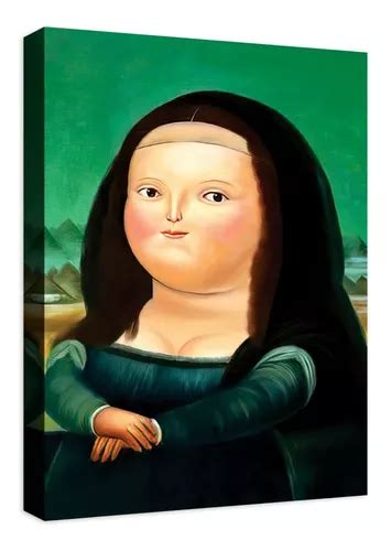 Cuadro Decorativo Lienzo Canvas La Mona Lisa Botero Arte Envío Gratis