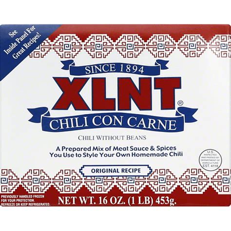 Xlnt Chili Con Carne Original Recipe Frozen Foods Ptaceks Iga