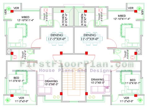 House Plans Of Two Units 1500 To 2000 Sq Ft Autocad File Free First