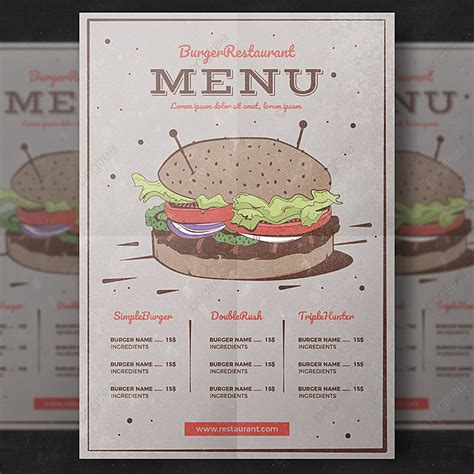 Fast Food Menu Flyer Template Download On Pngtree