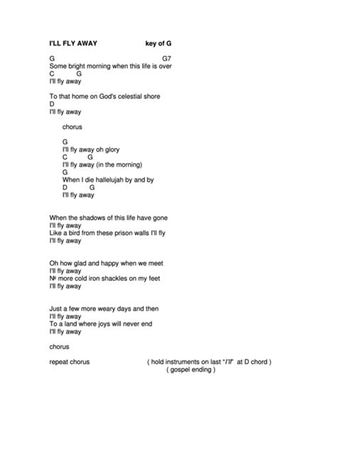 Ill Fly Away Mandolin Chord Chart Printable Pdf Download