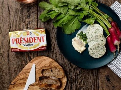 In the picture it's coming off as more yellow than kerrygold, but in real life it looked similar or slightly lighter. President® Sea Salt Butter | Président Cheese