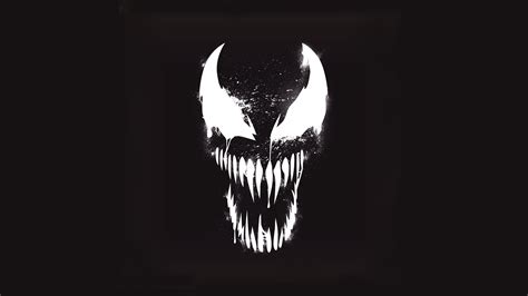Venom Marvel Artistic Logo With Dark Background Hd