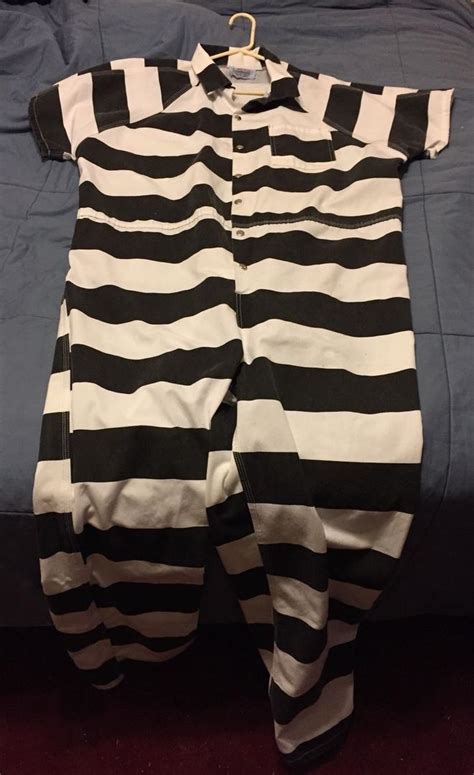 black and white striped prison inmate jumpsuit uniform w handcuffs bob barker 1862158938