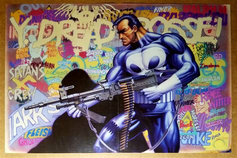 Punisher Graffiti Marvel Comics Poster By Mike Zeck