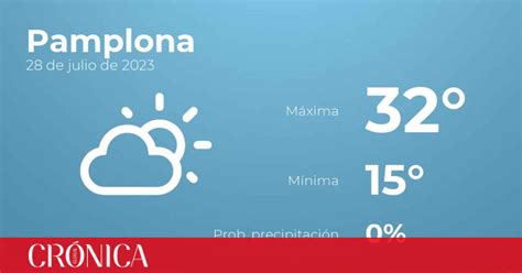 Previsión Meteorológica Para Pamplona 28 De Julio