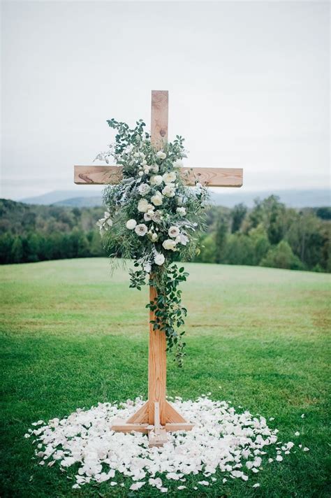 Wedding Ceremony Cross Wood Cross Wedding Flower Cross Wedding