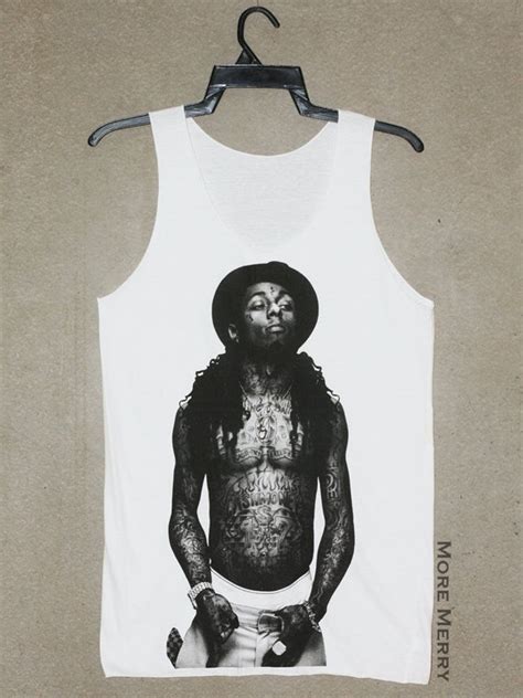 Lil Wayne American Rapper Hip Hop White Singlet Tank Top Sleeveless