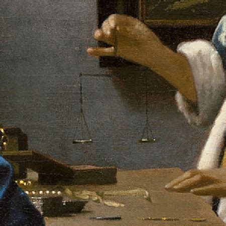 Arteeblog An Lise Da Pintura Woman Holding A Balance De Johannes Vermeer