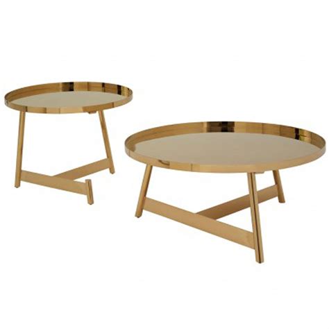 Alvaro Set Of 2 Round Tables Modern Furniture Dining Side Tables