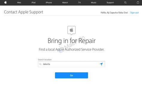 mencari tempat service mac  macbook resmi