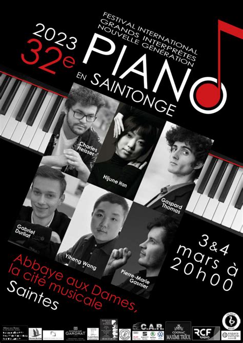 Notre Affiche 2023 Festival Piano En Saintonge
