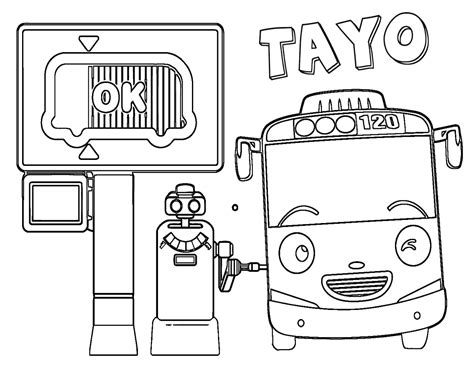 Tayo Der Kleine Bus Und Das Tankstellen Malbuch Zum Ausdrucken Und Online