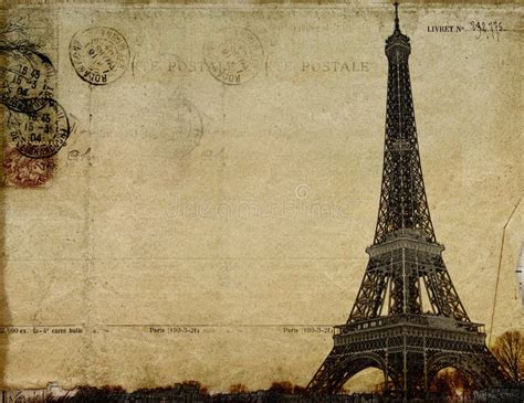 Paris Vintage Postcard Stock Illustration Illustration Of Attraction