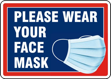 Wear Face Mask Signage Printable