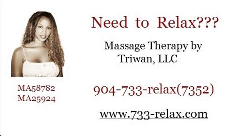Massage Therapy By Triwan Massage 8130 Baymeadows Cir W Southside Jacksonville Fl Phone