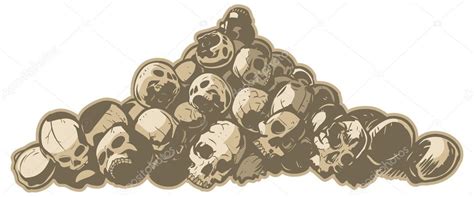 Pile Of Skulls Vector Illustration Stock Vector Image By ©dolimac