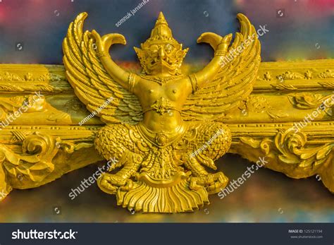 Garuda Mythological Animal Thailand Nakorntam Temple Stock Photo