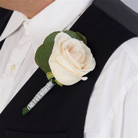 White Floral Bridal Bouquet And Boutonniere The Bouqs Co