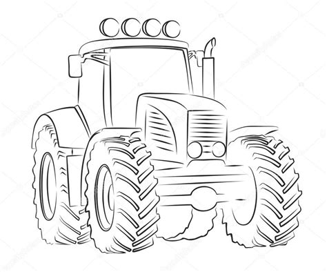 Deze week is het, zoals beloofd, een fendt. Schets van de trekker — Stockvector © Designer_an #127538234