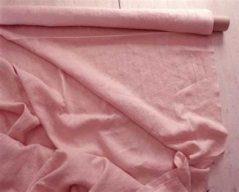 Light Pink Linen Fabric Linen Fabric Pink Linen Scandinavian Fabric