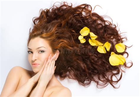 Beautiful Red Haired Woman Stock Photo Image Of Makeup