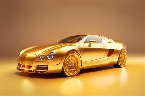 Premium Ai Image Luxury Golden Car